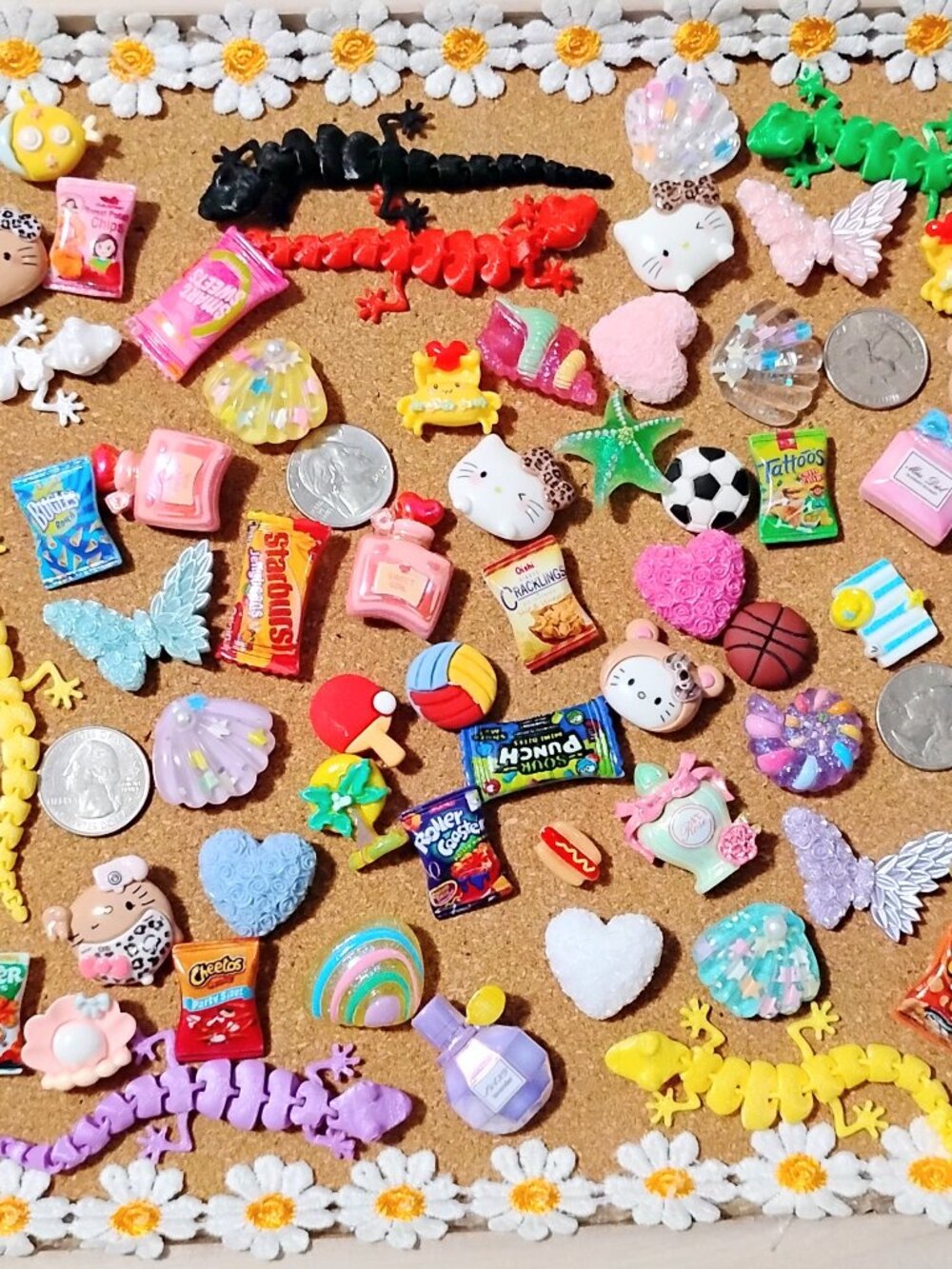 MYSTERY LOT 15 Pieces 3D Mini Memo Board Push PINS No Duplicates 1" and LARGER